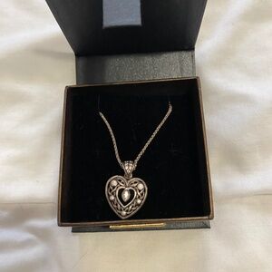 Keith Jack sterling silver cubic zirconia heart pendant necklace